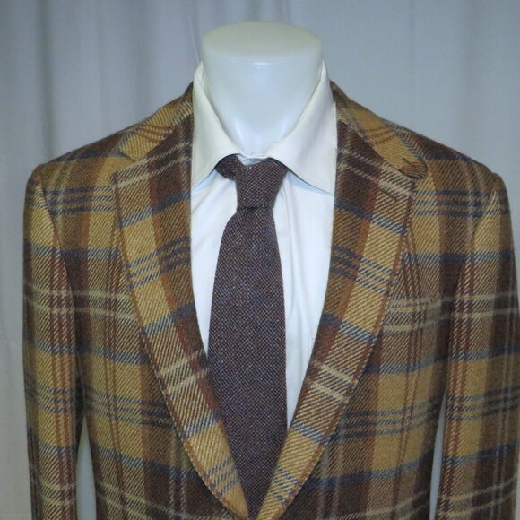 Ralph Lauren Purple Label Handmade Kent Bellows Brown Plaid 44R NWT $4995 - Picture 3 of 15